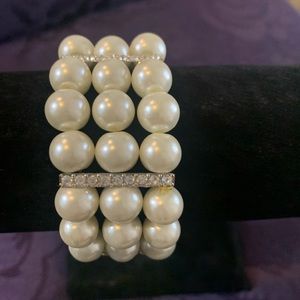 Pearl & Rhinestone Bracelet